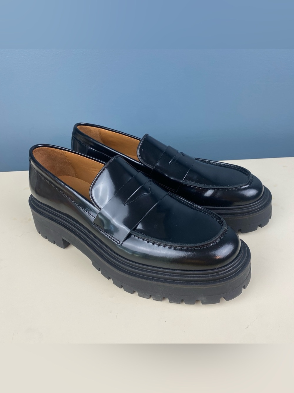 Thursday Boot Company platform penny Loafers Chunky Women’s 9.5 Black
